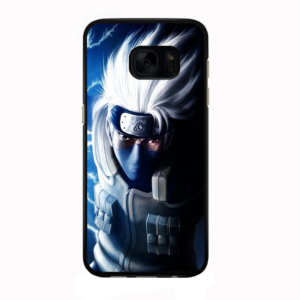 Kakashi Hatake Chidori Samsung Galaxy S7 Edge Case-Rubber / Black (2D Case)-Xtracase