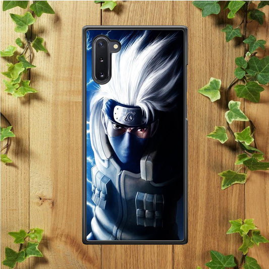 Kakashi Hatake Chidori Samsung Galaxy Note 10 Case-Rubber / White (2D Case)-Xtracase