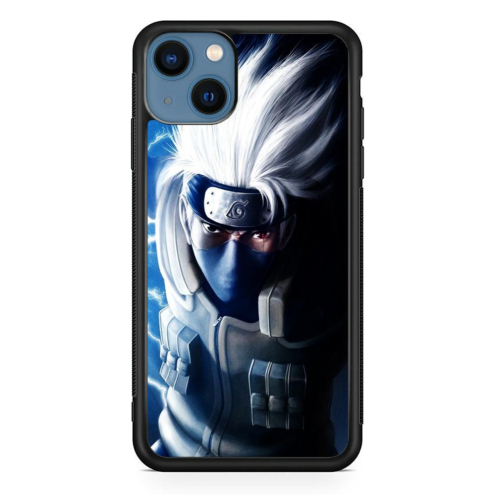 Kakashi Hatake Chidori iPhone 13 Mini Case-Rubber / Black (2D Case)-Xtracase