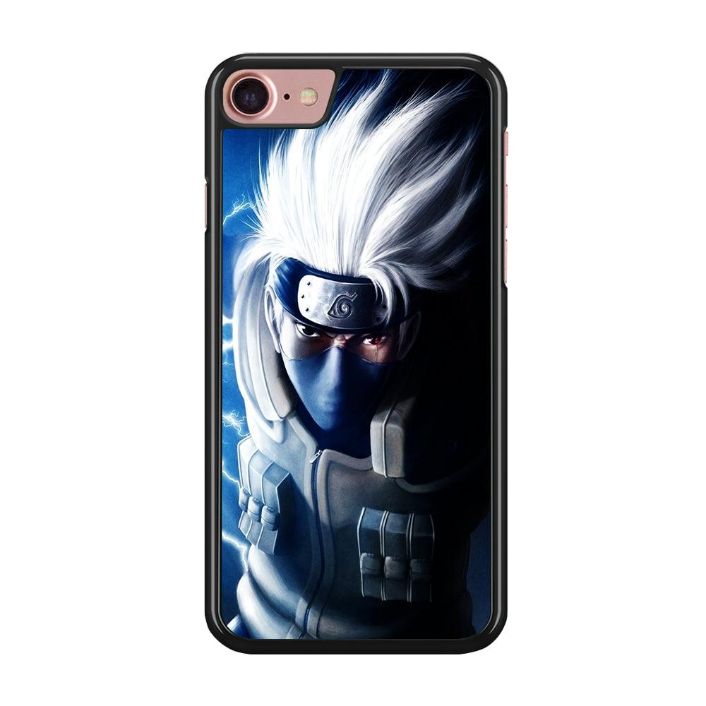 Kakashi Hatake Chidori iPhone SE 2020 Case-Rubber / Black (2D Case)-Xtracase