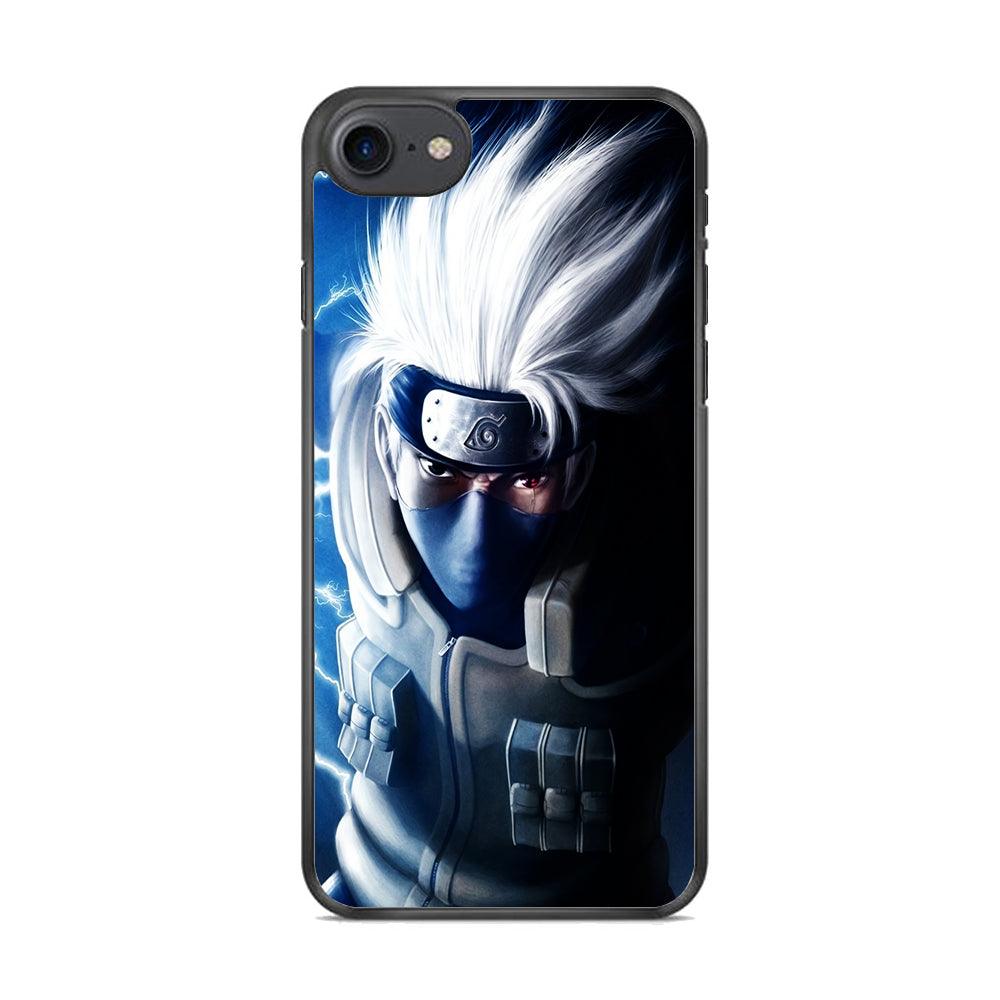 Kakashi Hatake Chidori iPhone 7 Case-Rubber / Black (2D Case)-Xtracase