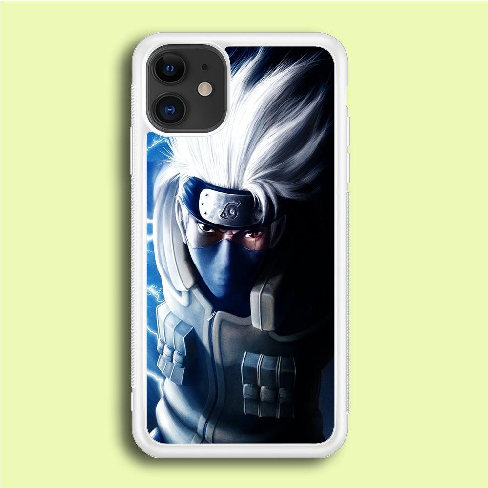 Kakashi Hatake Chidori iPhone 12 Case-Rubber / White (2D Case)-Xtracase