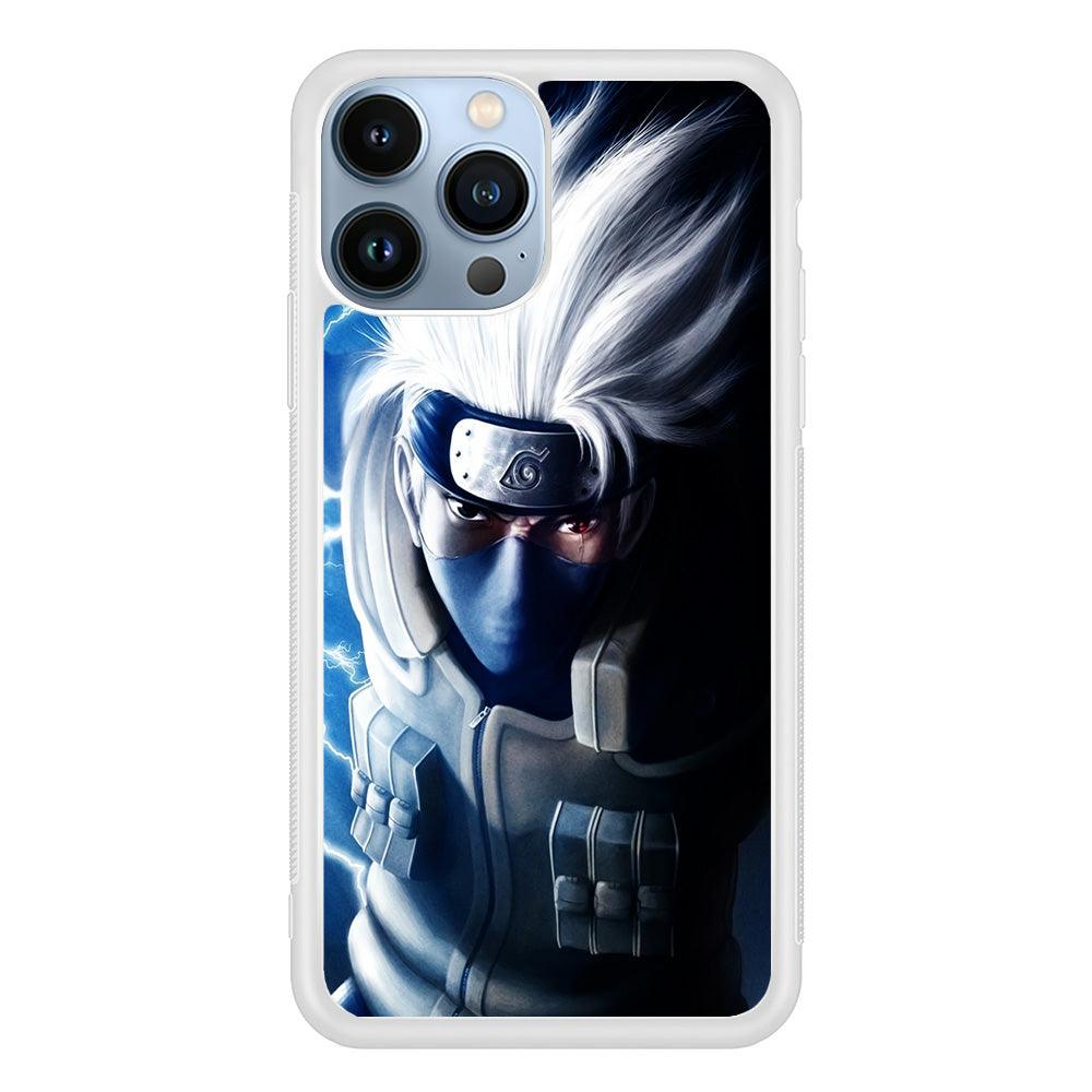 Kakashi Hatake Chidori iPhone 13 Pro Case-Rubber / White (2D Case)-Xtracase