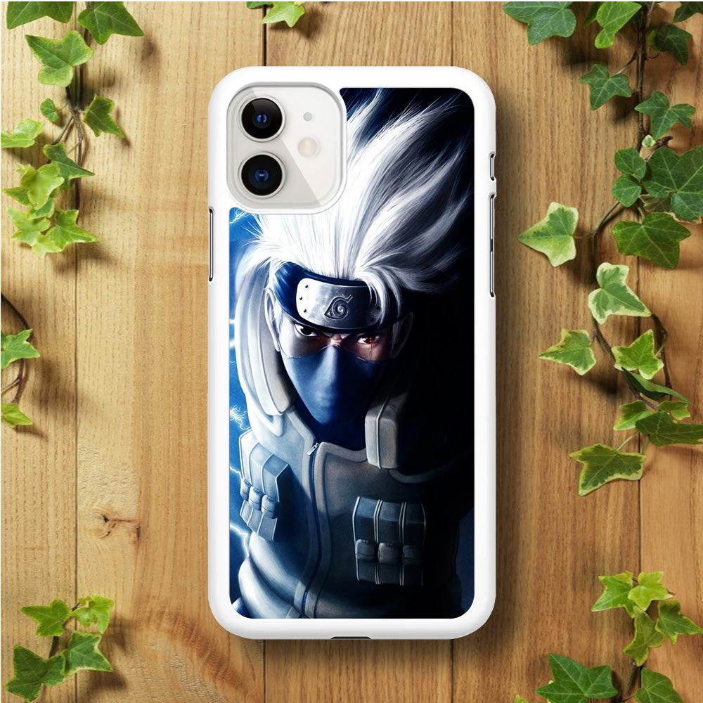 Kakashi Hatake Chidori iPhone 11 Case-Rubber / White (2D Case)-Xtracase