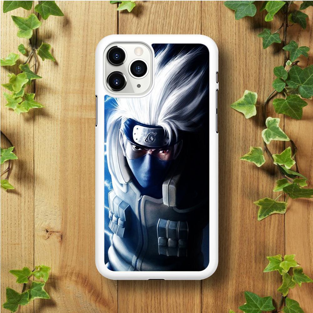 Kakashi Hatake Chidori iPhone 11 Pro Max Case-Rubber / White (2D Case)-Xtracase