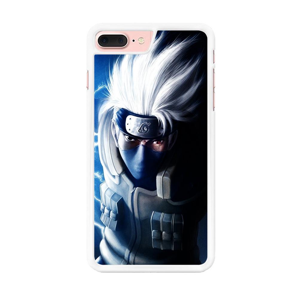 Kakashi Hatake Chidori iPhone 8 Plus Case-Rubber / White (2D Case)-Xtracase