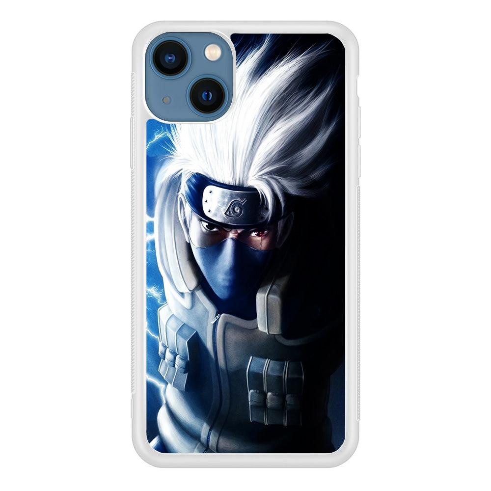 Kakashi Hatake Chidori iPhone 13 Case-Rubber / White (2D Case)-Xtracase