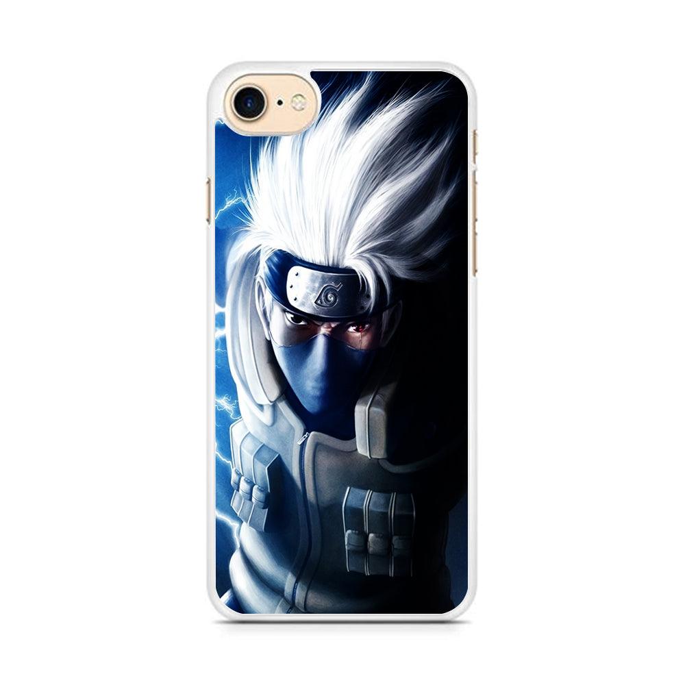 Kakashi Hatake Chidori iPhone 7 Case-Rubber / White (2D Case)-Xtracase