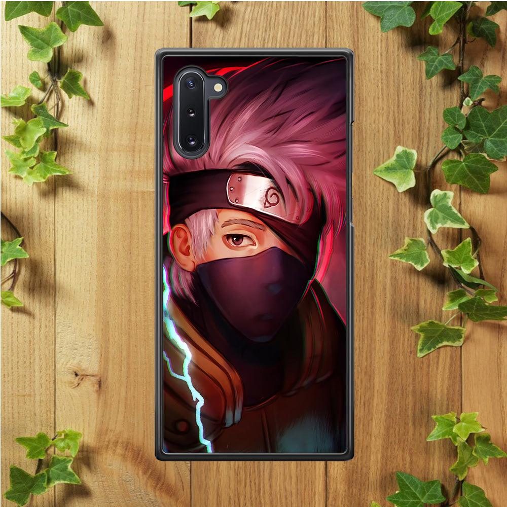 Kakashi Hatake Face Samsung Galaxy Note 10 Case-Rubber / Black (2D Case)-Xtracase