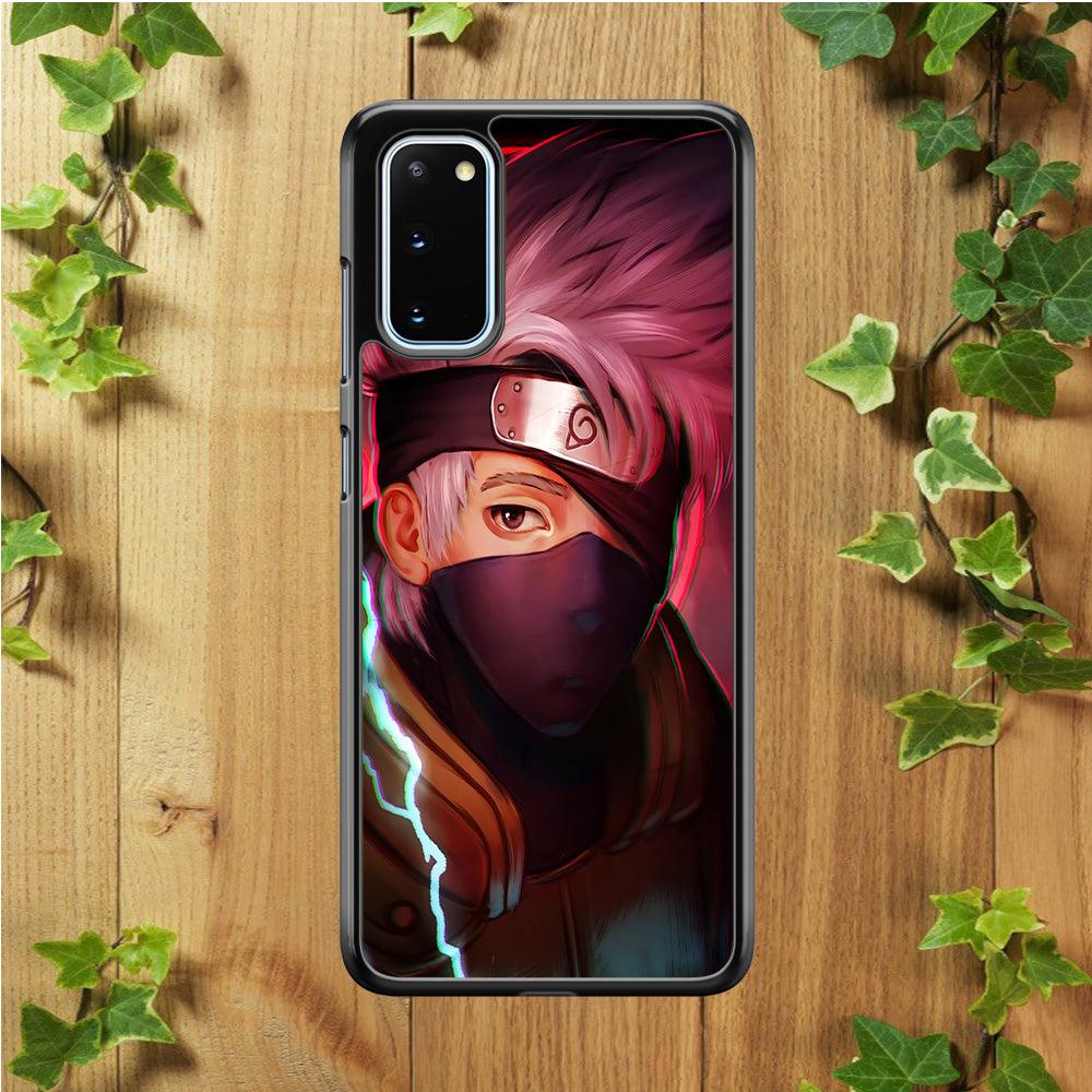 Kakashi Hatake Face Samsung Galaxy S20 Case-Rubber / White (2D Case)-Xtracase