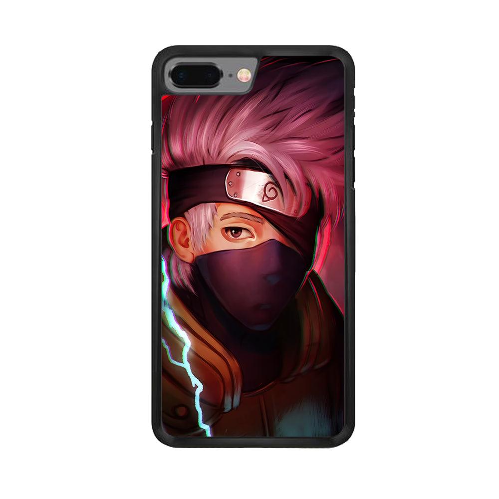 Kakashi Hatake Face iPhone 7 Plus Case-Rubber / Black (2D Case)-Xtracase