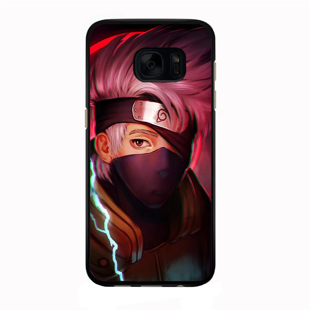 Kakashi Hatake Face Samsung Galaxy S7 Edge Case-Rubber / Black (2D Case)-Xtracase