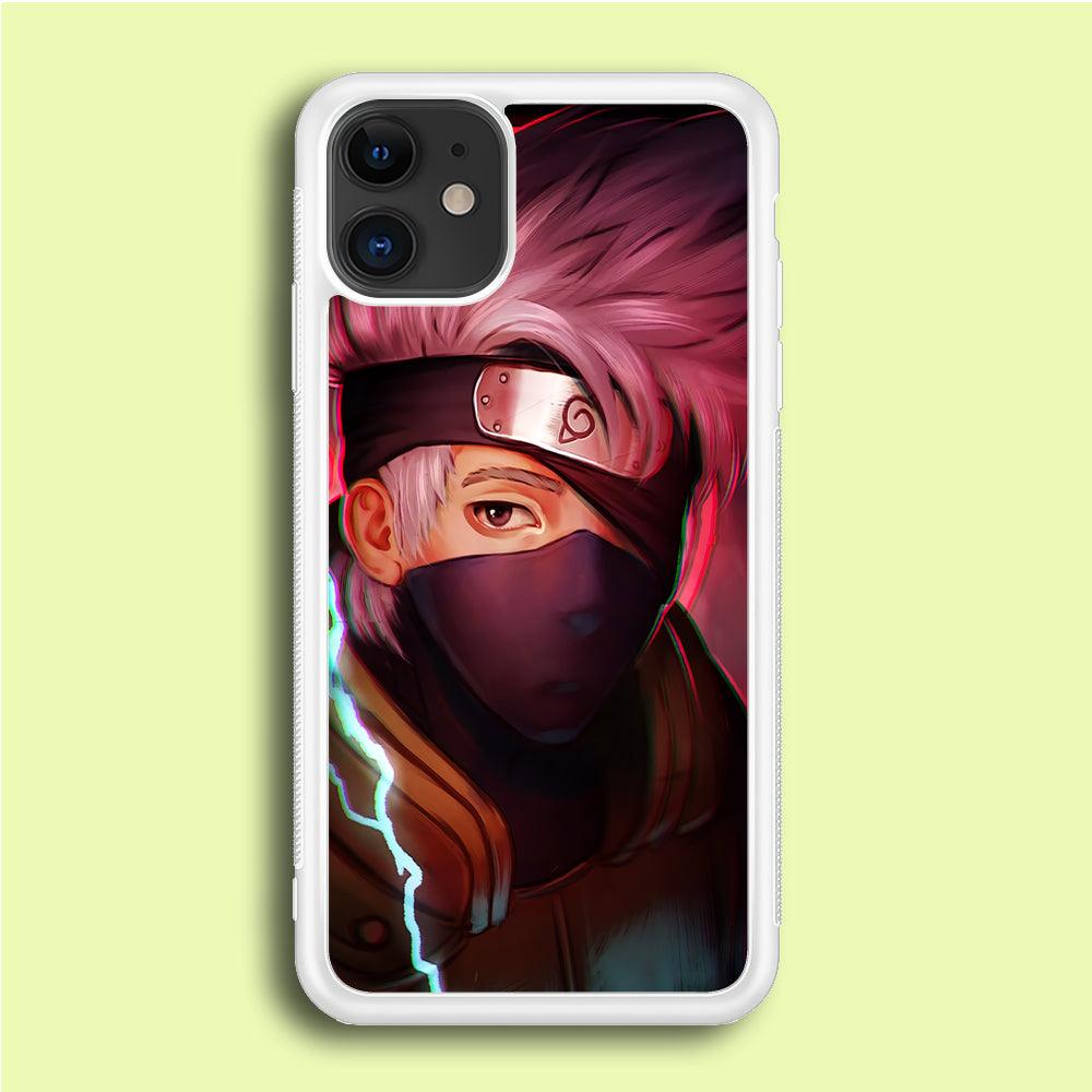 Kakashi Hatake Face iPhone 12 Mini Case-Rubber / White (2D Case)-Xtracase