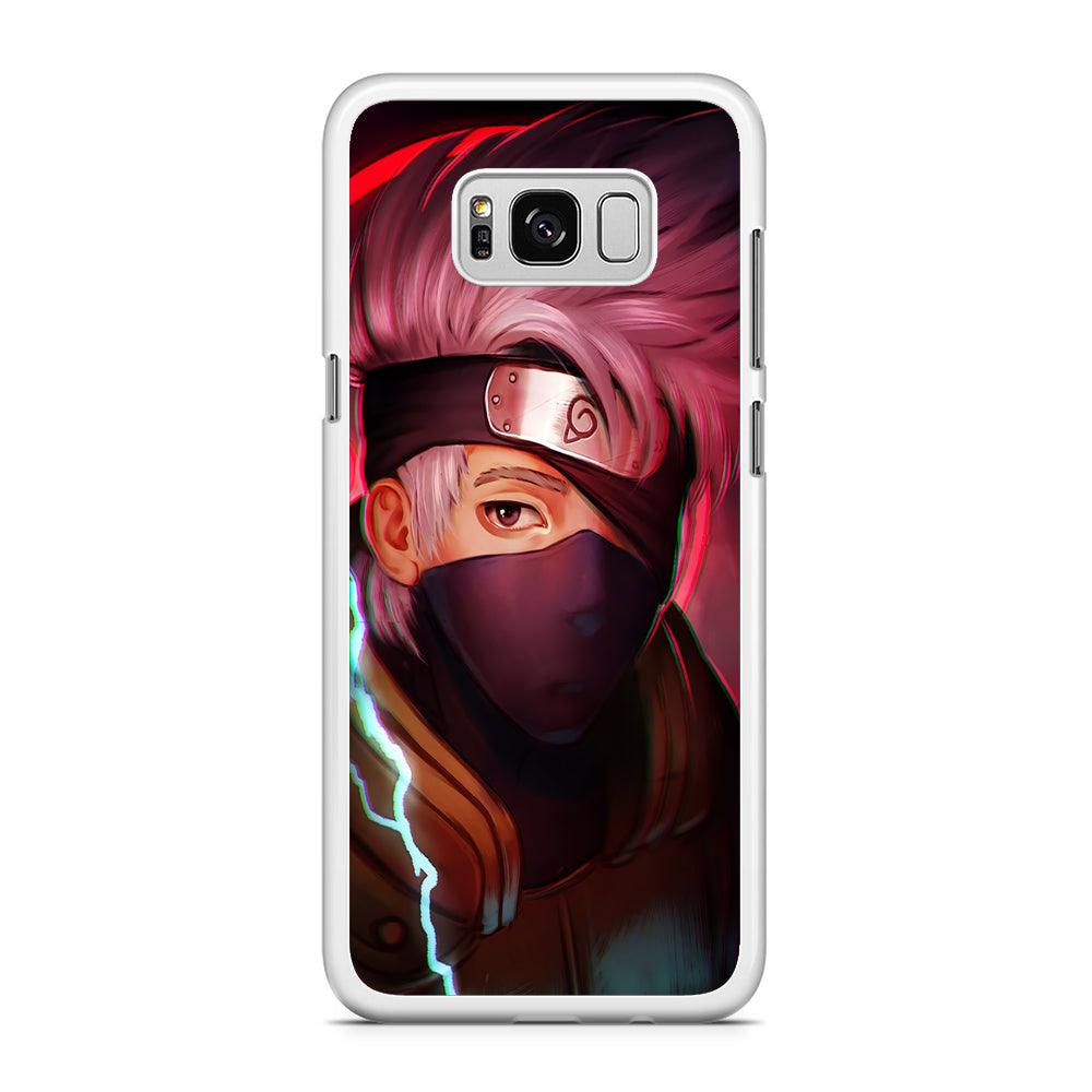 Kakashi Hatake Face Samsung Galaxy S8 Case-Rubber / White (2D Case)-Xtracase
