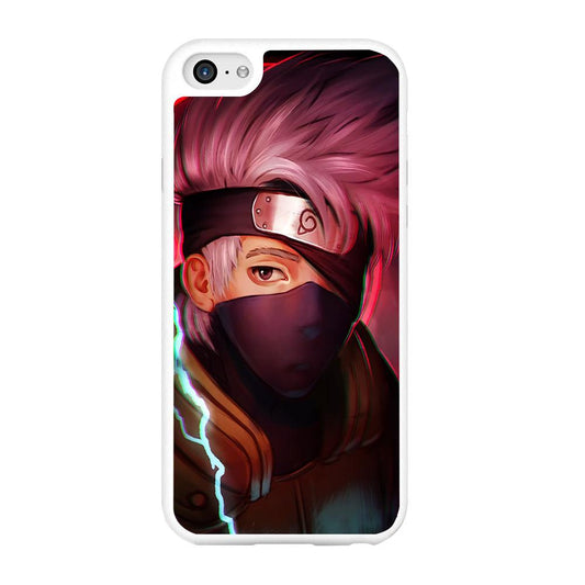 Kakashi Hatake Face iPhone 6 | 6s Case-Rubber / White (2D Case)-Xtracase