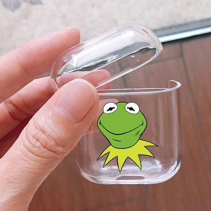 Kermit The Muppets Hard Plastic Protective Clear Case Cover For Apple Airpods