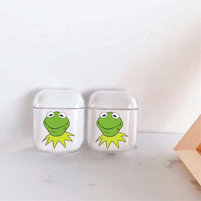 Kermit The Muppets Hard Plastic Protective Clear Case Cover For Apple Airpods