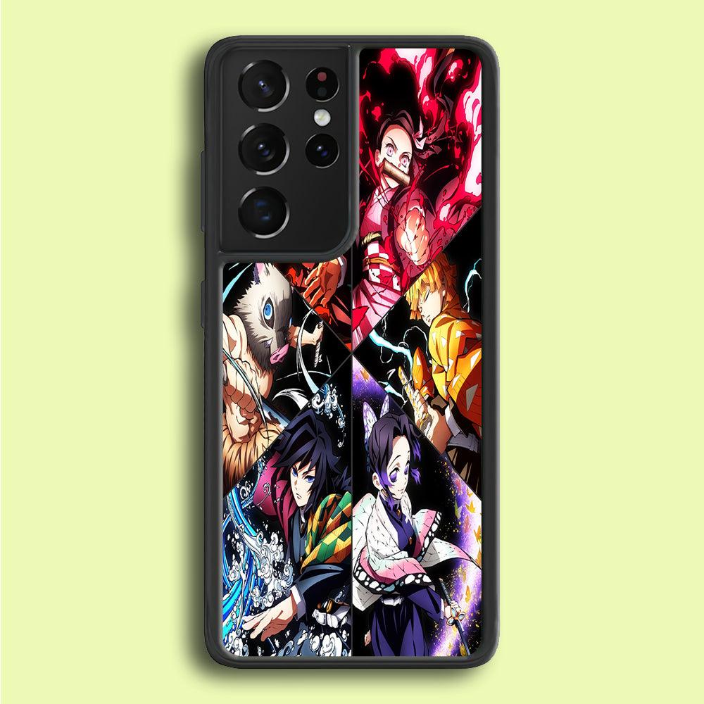 Kimetsu no Yaiba Character Samsung Galaxy S25 Ultra Case-Rubber / Black (2D Case)-Xtracase