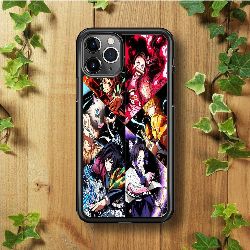 Kimetsu no Yaiba Character iPhone 11 Pro Case-Rubber / Black (2D Case)-Xtracase