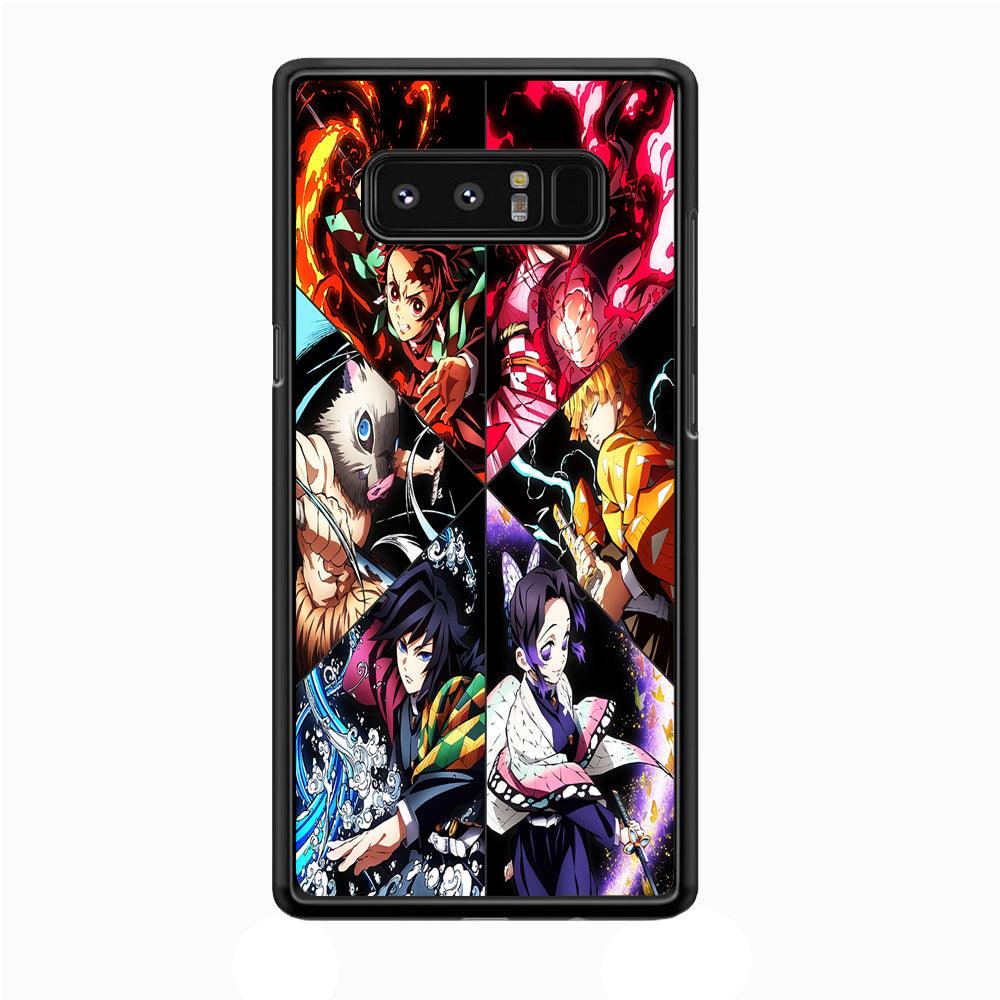 Kimetsu no Yaiba Character Samsung Galaxy Note 8 Case-Rubber / White (2D Case)-Xtracase