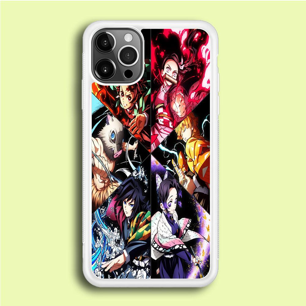 Kimetsu no Yaiba Character iPhone 12 Pro Case-Rubber / White (2D Case)-Xtracase