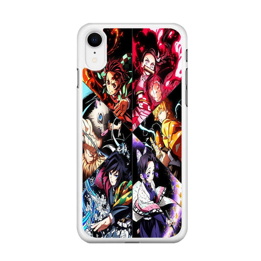 Kimetsu no Yaiba Character iPhone XR Case-Rubber / White (2D Case)-Xtracase