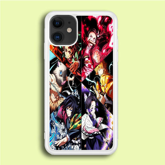 Kimetsu no Yaiba Character iPhone 12 Case-Rubber / White (2D Case)-Xtracase