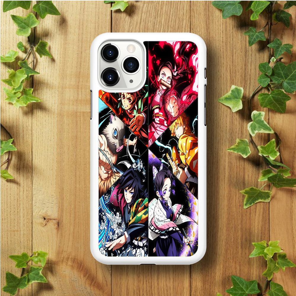 Kimetsu no Yaiba Character iPhone 11 Pro Case-Rubber / White (2D Case)-Xtracase