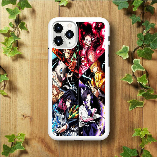 Kimetsu no Yaiba Character iPhone 11 Pro Case-Rubber / White (2D Case)-Xtracase