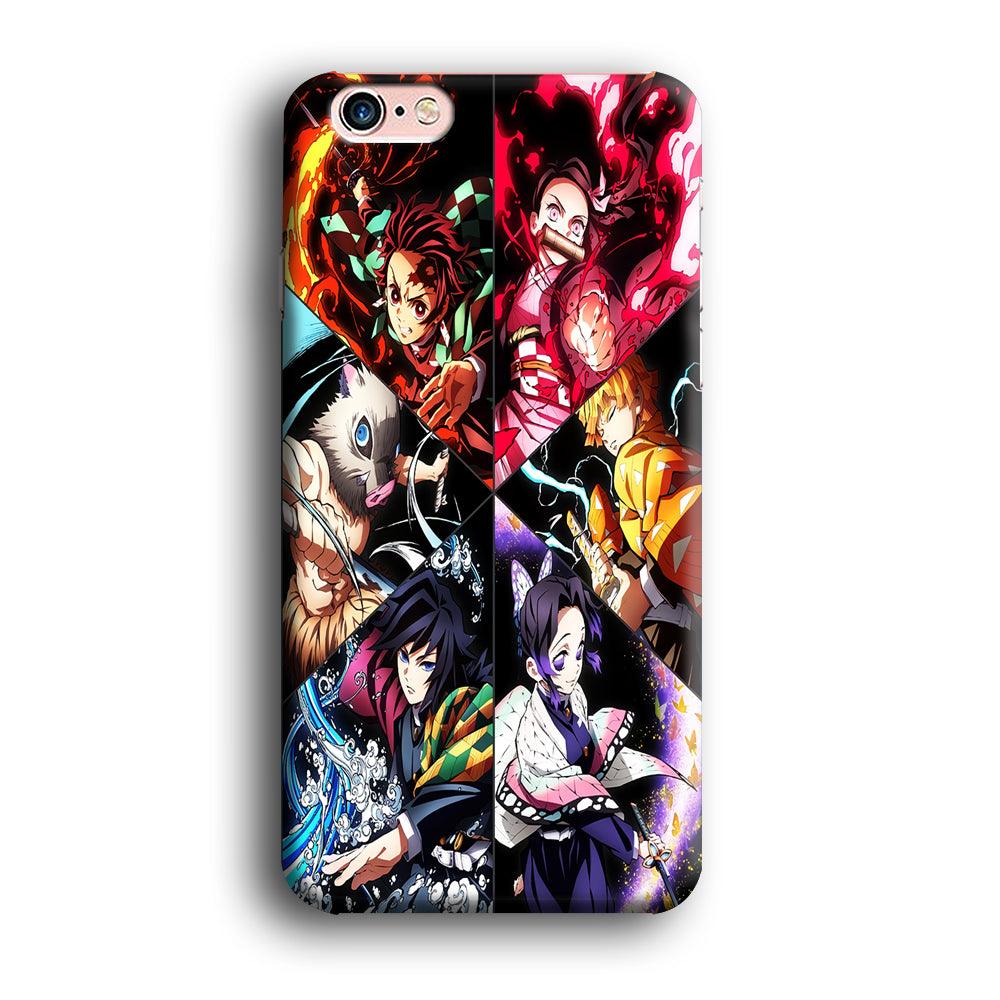 Kimetsu no Yaiba Character iPhone 6 | 6s Case-Plastic / Full Wrap (3D Case)-Xtracase