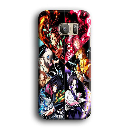 Kimetsu no Yaiba Character Samsung Galaxy S7 Edge Case-Plastic / Full Wrap (3D Case)-Xtracase