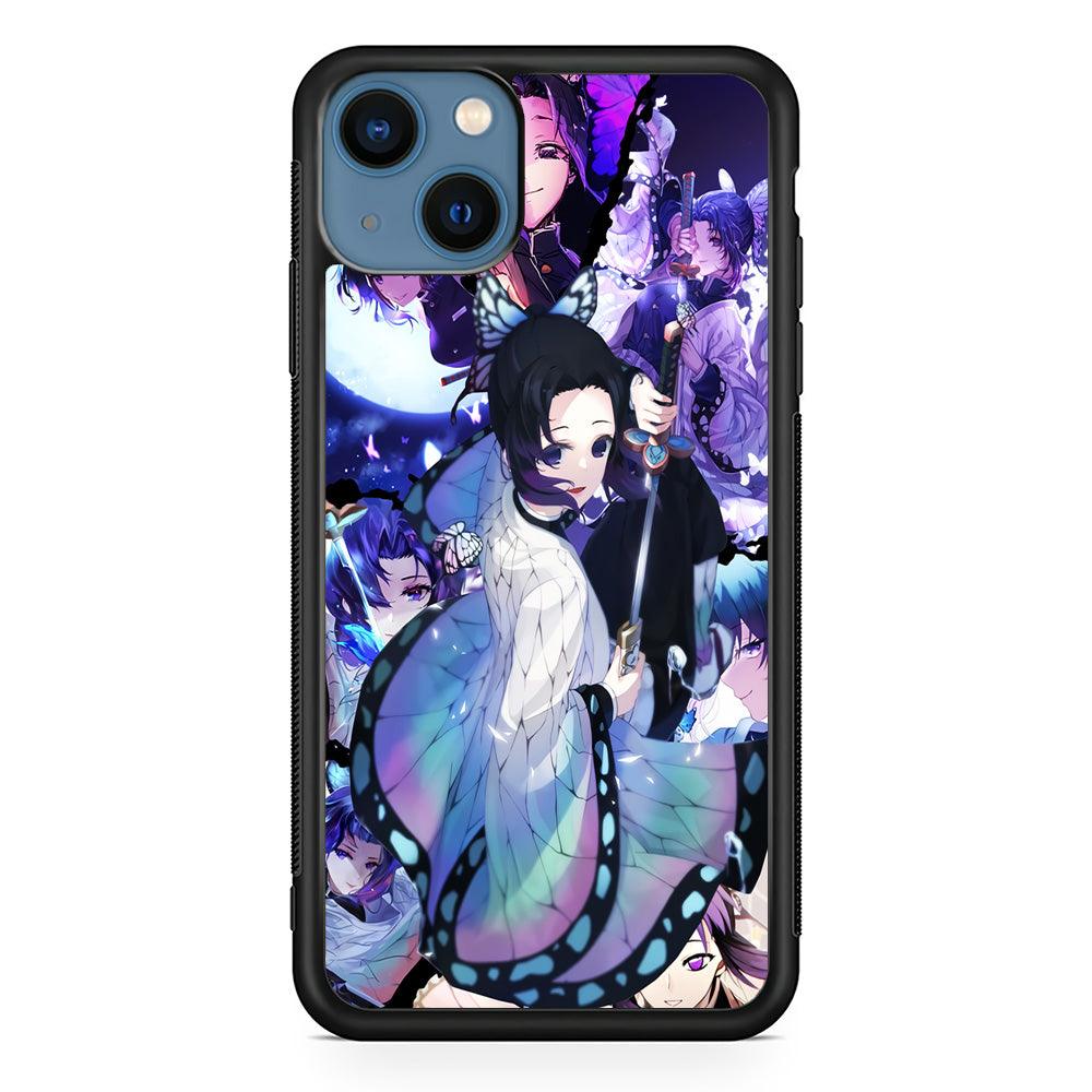 Kimetsu no Yaiba Nezuko Aesthetic iPhone 13 Mini Case-Rubber / Black (2D Case)-Xtracase
