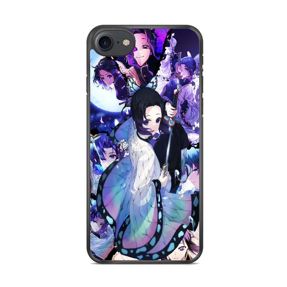 Kimetsu no Yaiba Nezuko Aesthetic iPhone 8 Case-Rubber / Black (2D Case)-Xtracase