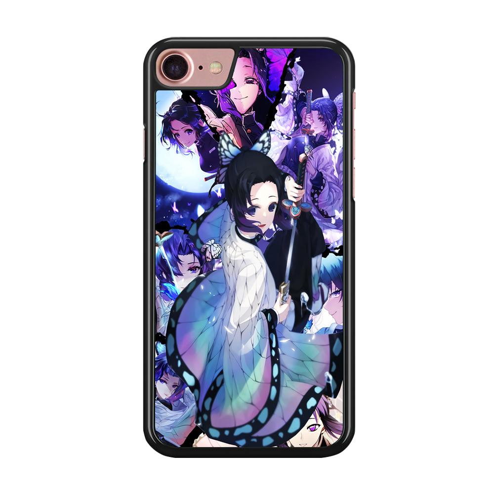 Kimetsu no Yaiba Nezuko Aesthetic iPhone SE 2020 Case-Rubber / Black (2D Case)-Xtracase