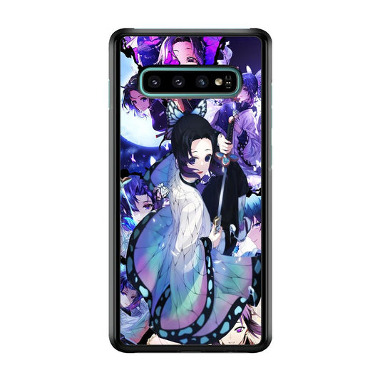 Kimetsu no Yaiba Nezuko Aesthetic Samsung Galaxy S10 Case-Rubber / White (2D Case)-Xtracase