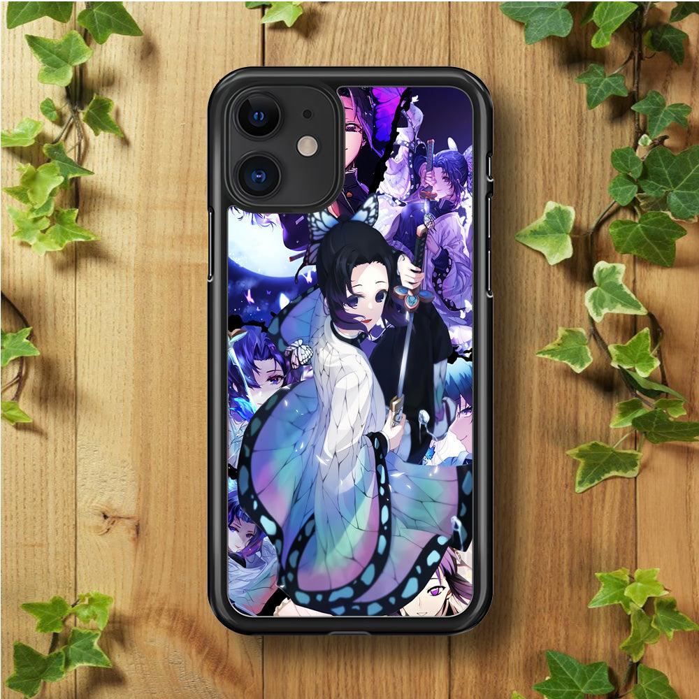 Kimetsu no Yaiba Nezuko Aesthetic iPhone 11 Case-Rubber / Black (2D Case)-Xtracase