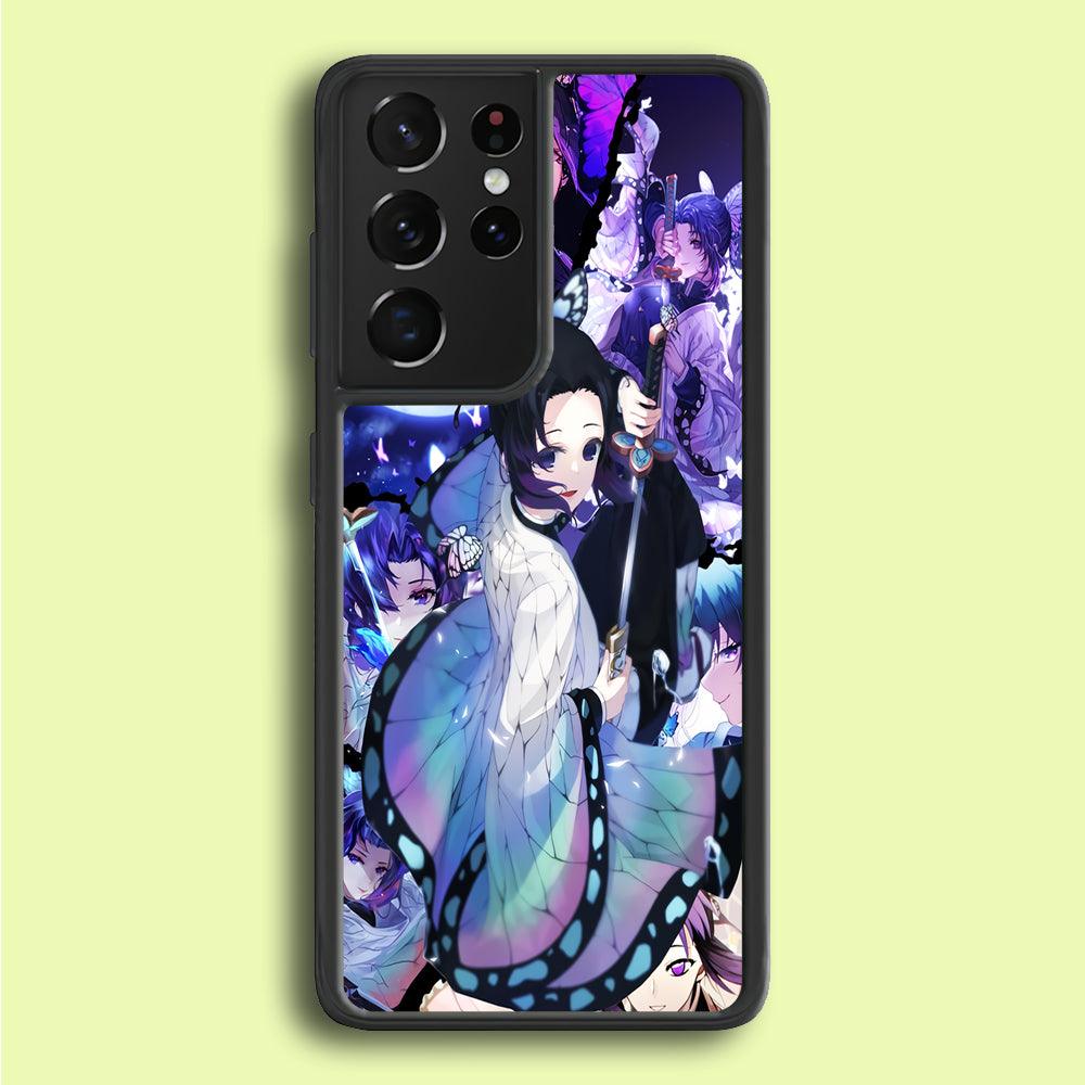 Kimetsu no Yaiba Nezuko Aesthetic Samsung Galaxy S25 Ultra Case-Rubber / White (2D Case)-Xtracase