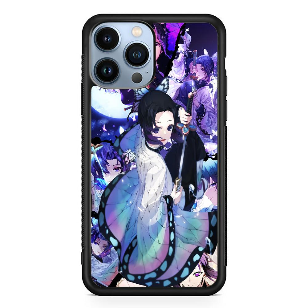 Kimetsu no Yaiba Nezuko Aesthetic iPhone 13 Pro Case-Rubber / Black (2D Case)-Xtracase