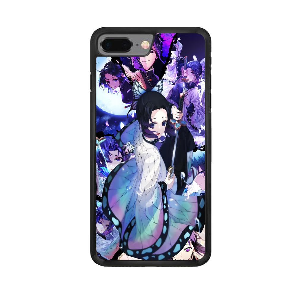 Kimetsu no Yaiba Nezuko Aesthetic iPhone 8 Plus Case-Rubber / Black (2D Case)-Xtracase