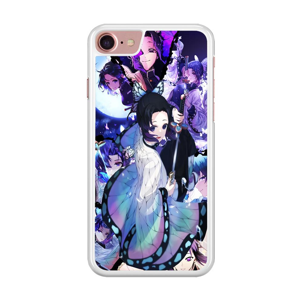 Kimetsu no Yaiba Nezuko Aesthetic iPhone SE 2020 Case-Rubber / White (2D Case)-Xtracase