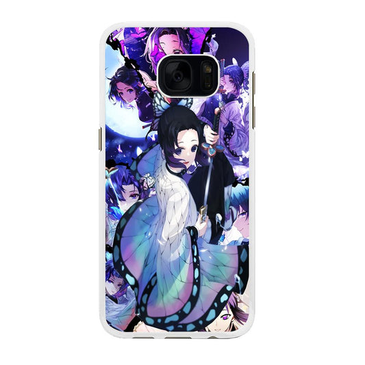 Kimetsu no Yaiba Nezuko Aesthetic Samsung Galaxy S7 Edge Case-Rubber / White (2D Case)-Xtracase