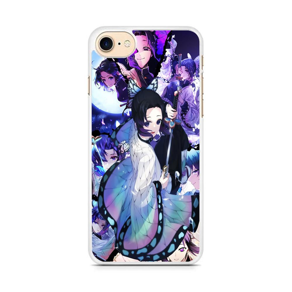 Kimetsu no Yaiba Nezuko Aesthetic iPhone 8 Case-Rubber / White (2D Case)-Xtracase