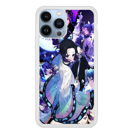 Kimetsu no Yaiba Nezuko Aesthetic iPhone 13 Pro Max Case-Rubber / White (2D Case)-Xtracase