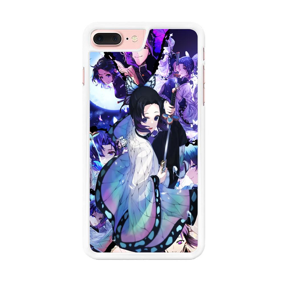 Kimetsu no Yaiba Nezuko Aesthetic iPhone 8 Plus Case-Rubber / White (2D Case)-Xtracase