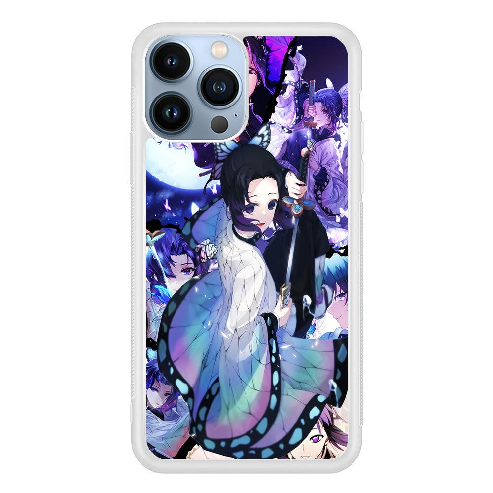 Kimetsu no Yaiba Nezuko Aesthetic iPhone 13 Pro Case-Rubber / White (2D Case)-Xtracase