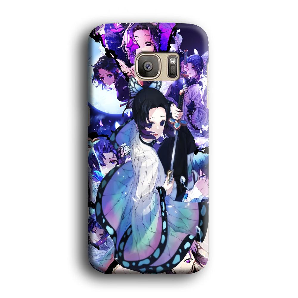 Kimetsu no Yaiba Nezuko Aesthetic Samsung Galaxy S7 Edge Case-Plastic / Full Wrap (3D Case)-Xtracase
