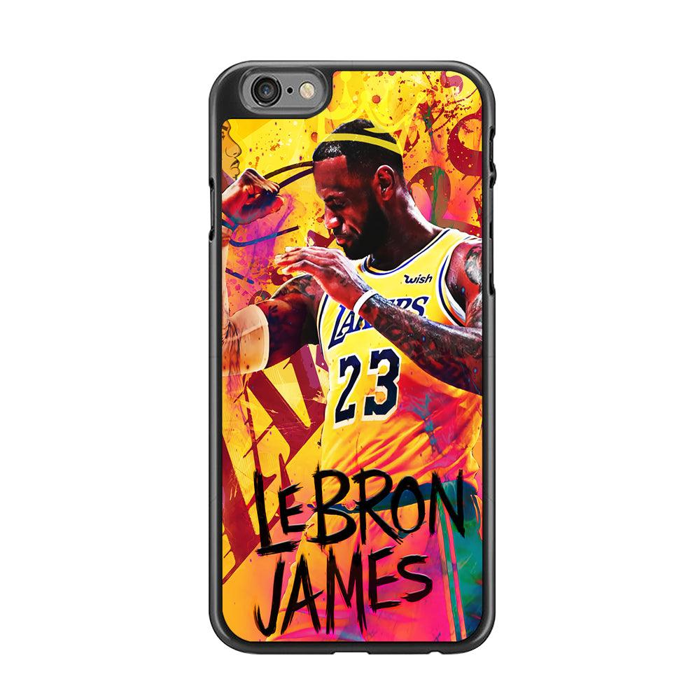 King James Lakers iPhone 6 | 6s Case-Rubber / Black (2D Case)-Xtracase