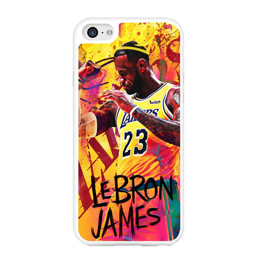 King James Lakers iPhone 6 | 6s Case-Rubber / White (2D Case)-Xtracase