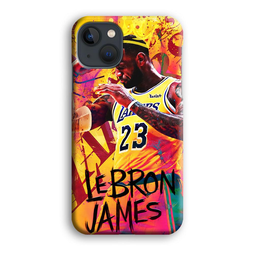 King James Lakers iPhone 13 Mini Case-Plastic / Full Wrap (3D Case)-Xtracase