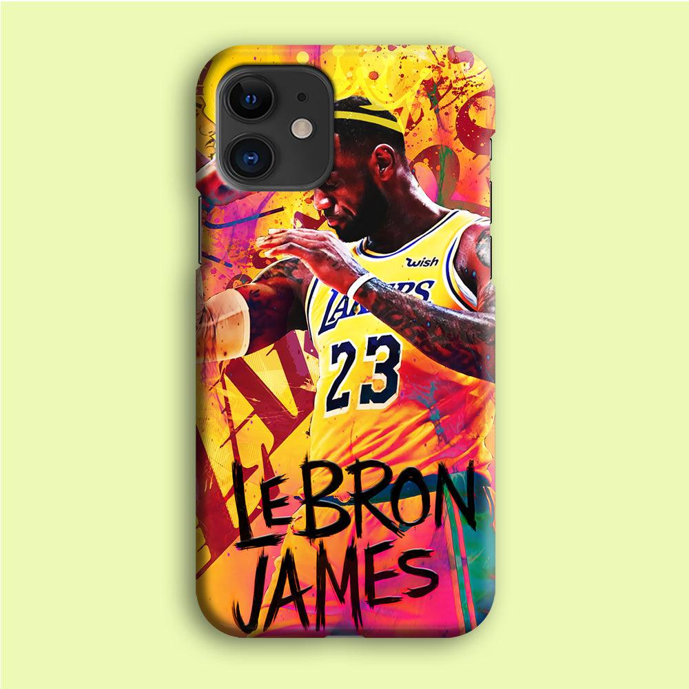 King James Lakers iPhone 12 Mini Case-Plastic / Full Wrap (3D Case)-Xtracase